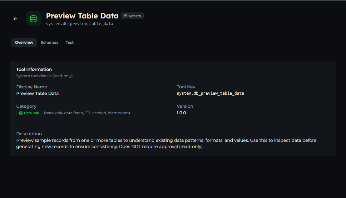 db_preview_table_data tool — Overview tab
